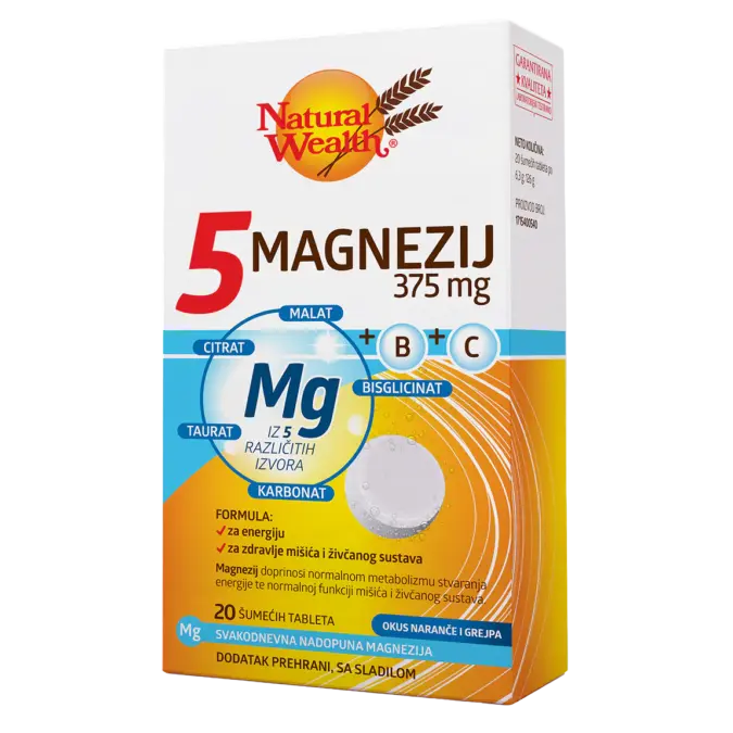 5 MAGNEZIJ 375 mg + B + C