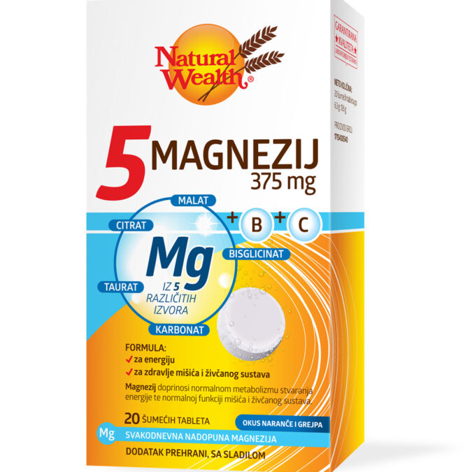 5 MAGNEZIJ 375 mg + B + C