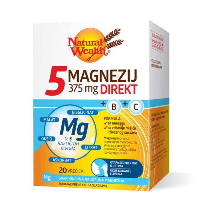 5 MAGNEZIJ 375 mg DIREKT + B +C