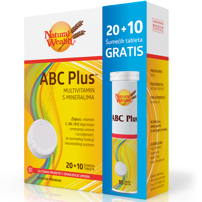 ABC Plus™ 20 + 10 šumećih tableta GRATIS