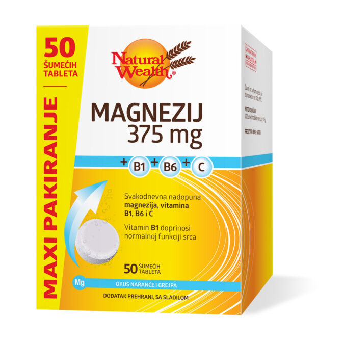 Magnezij 375 mg +B1+B6+C Maxi pakiranje